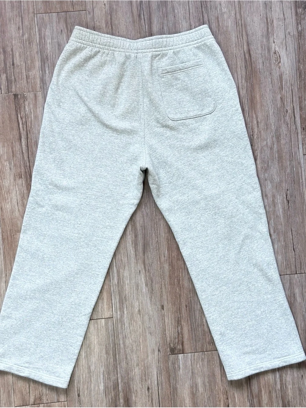 Abercrombie Essentials Dark Heather Gray Straight Open-Hem Sweatpants